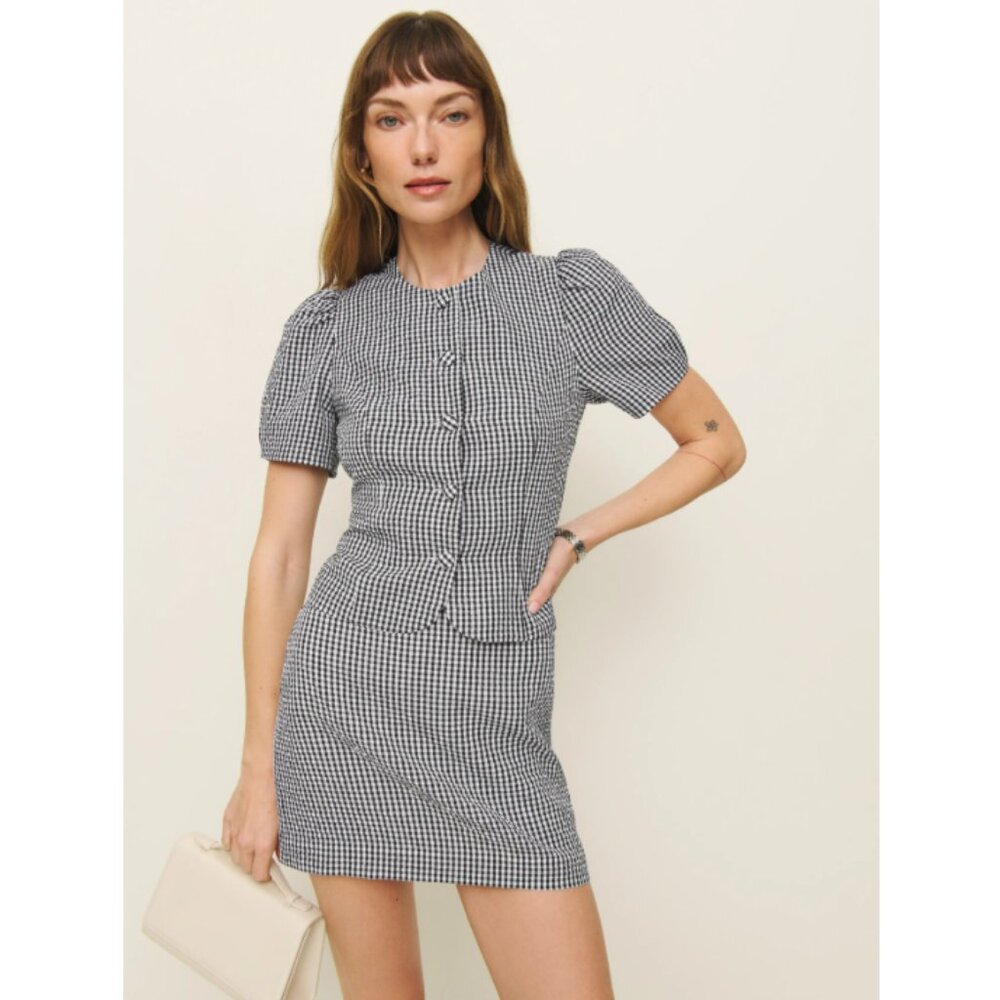 Reformation Mika Two Piece - Black and White Check